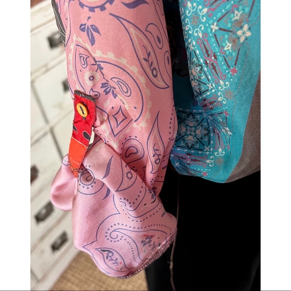 Johnny Was Dakota Adelaide Silk Blouse M - Picture 11 of 14